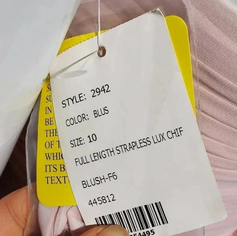 NWT Dessy Collection Style 2942 in Blush Size 10 - Picture 11 of 14